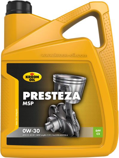 Kroon-Oil Presteza MSP 0W-30, 4 x 5 lt detail 2