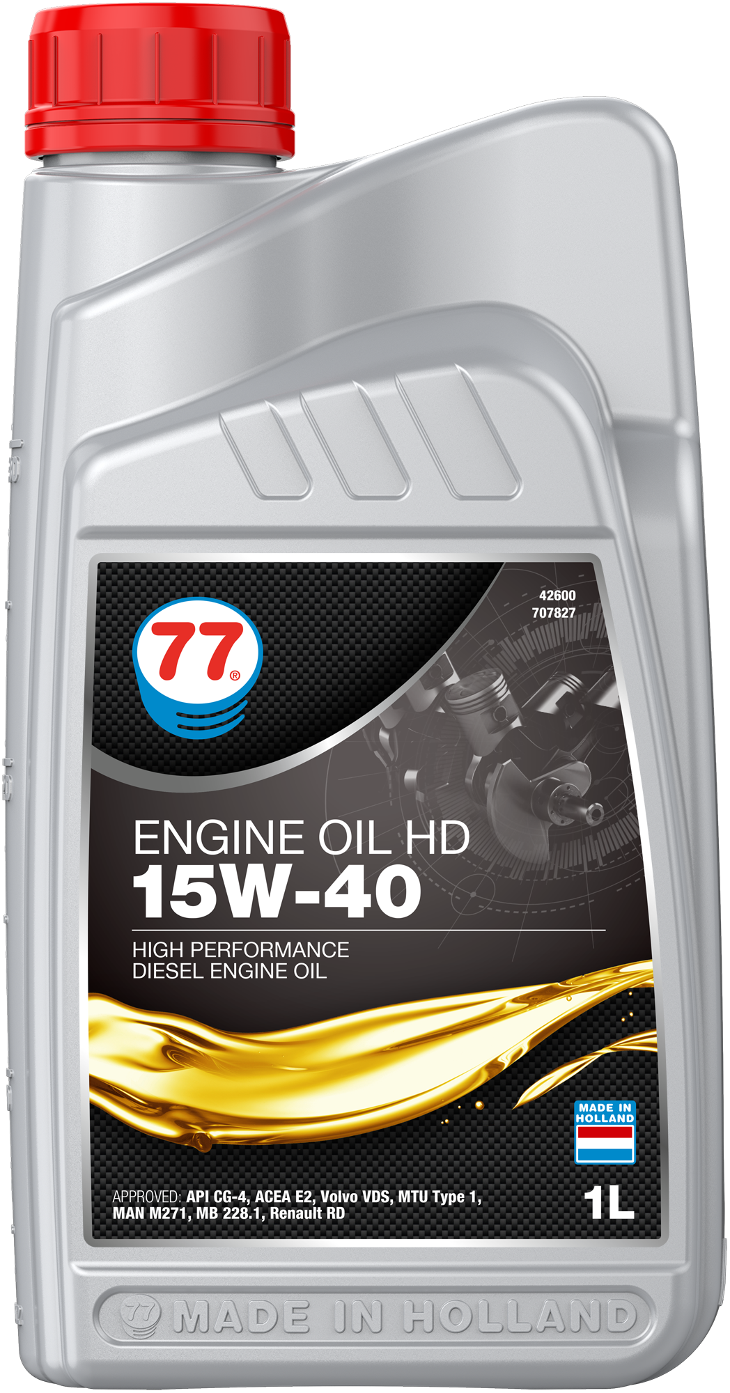 4260-1 Engine Oil HD 15W-40 is een minerale gebaseerde &#34;High Performance Diesel&#34; (HPD) motorolie die goede prestaties in hoge output, hoge snelheid, turbocharged motoren die onder zware omstandigheden.