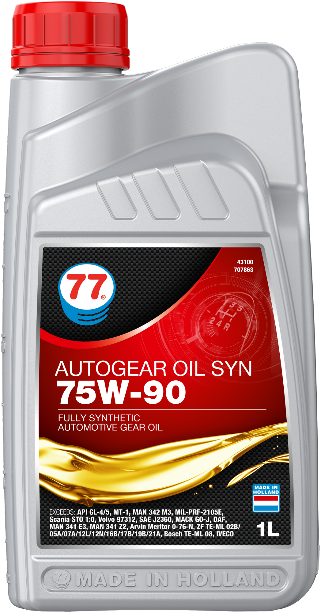 77 Lubricants Autogear Oil SYN 75W-90, 1 lt (OUTLET)