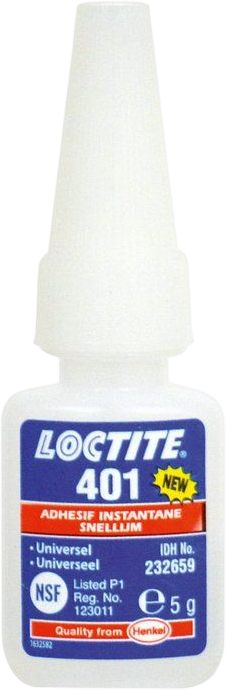 LC232659 LOCTITE 401 is een snelhardende instant kleefstof die ideaal is voor gebruik op poreuze substraten.