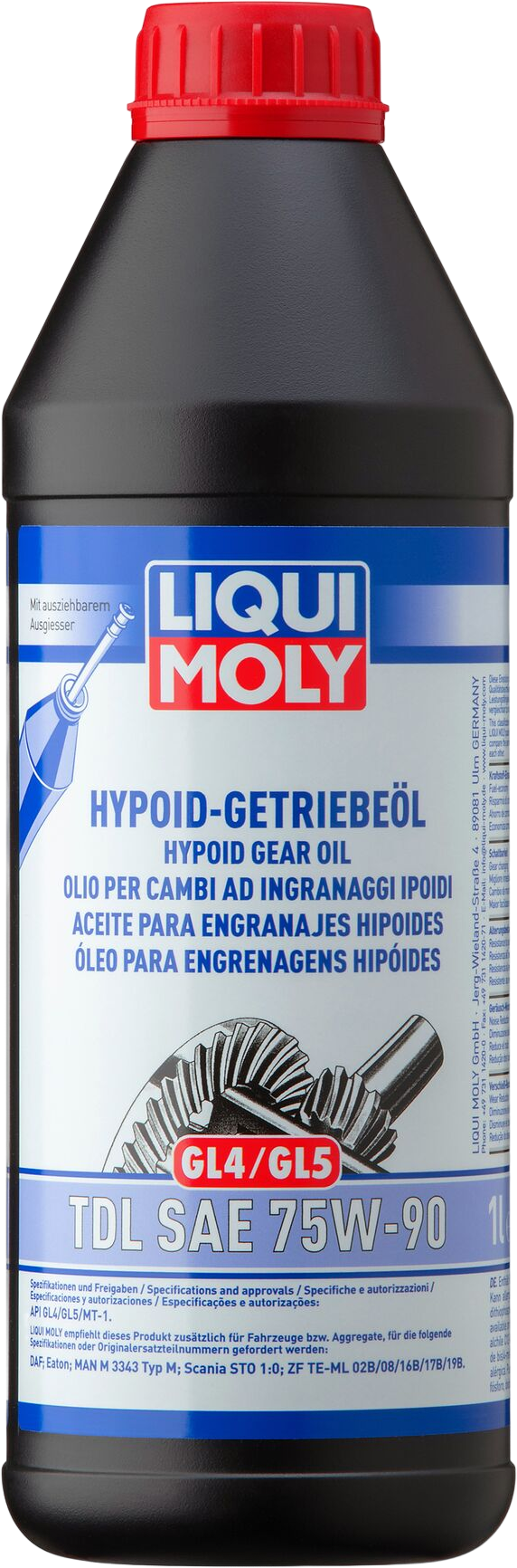 Liqui Moly Hypoïdtransmissieolie (GL4/5) TDL SAE 75W-90, 6 x 1 lt detail 2