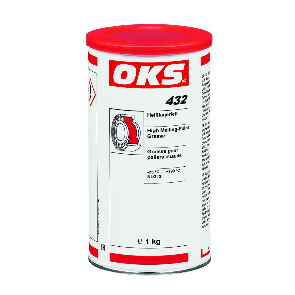 OKS0432-1 OKS 432 is een vet voor hete lagers voor rol- en glijlagers en vergelijkbare onderdelen bij hoge belastingen en temperaturen.