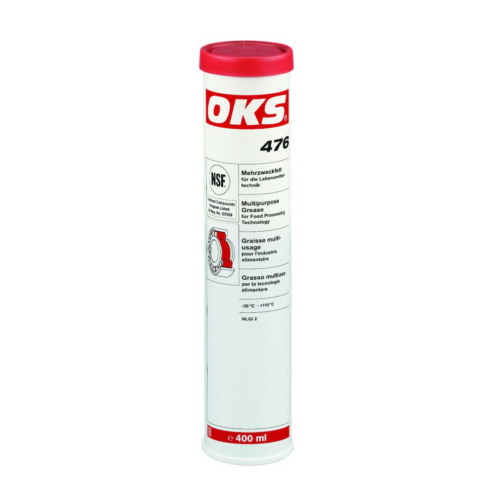 OKS0476-400ML Universeel inzetbaar multipurpose vet voor de levensmiddelentechniek voor smering van rol- en glijlagers en andere machinedelen.