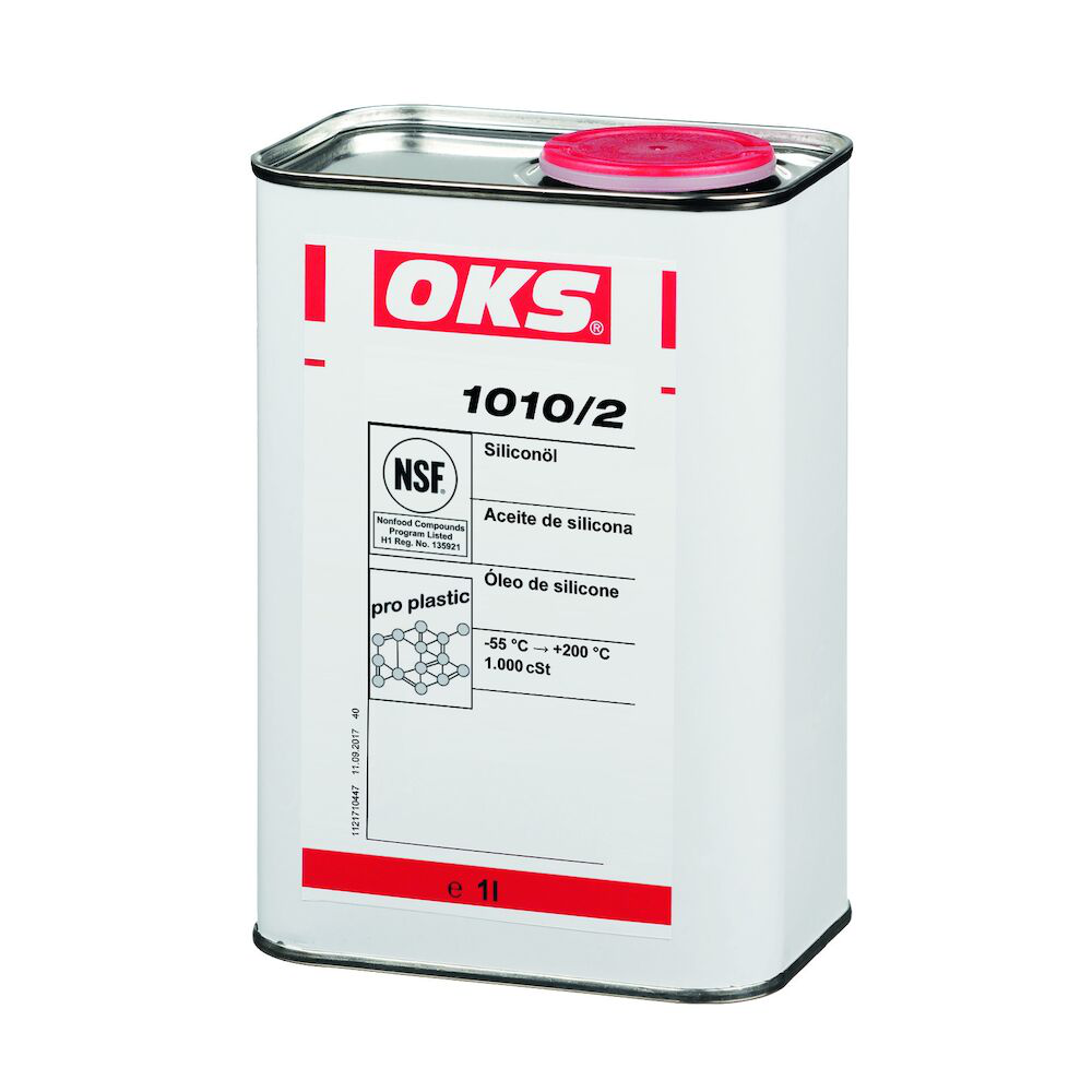 OKS1010/2-1 OKS 1010/2 is een siliconenolie en zeer geschikt als glij- en lossingsmiddel voor kunststoffen en elastomeren.