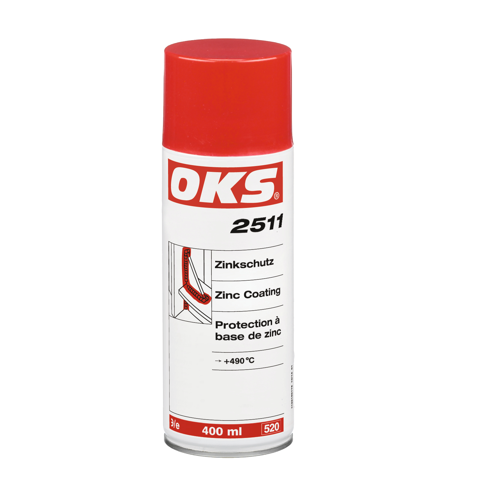 OKS2511-400ML Permanente corrosiebescherming op zinkbasis voor opbouw van de eerste laag en voor actieve, kathodische corrosiebescherming.
