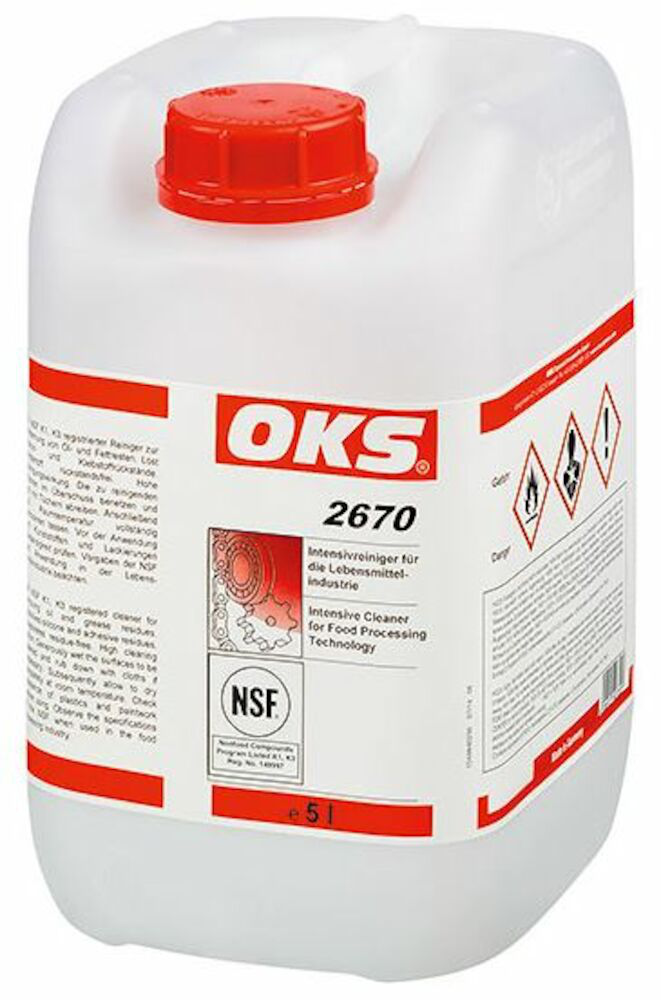 OKS2670-5 OKS 2670 is een zeer effectieve reiniger op oplosmiddelbasis voor toepassing in de levensmiddelenindustrie.