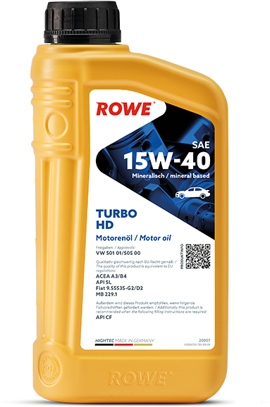 Rowe Hightec Turbo HD SAE 15W-40, 1 lt