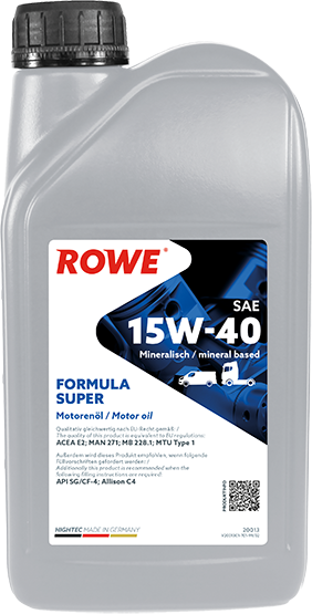 Rowe Hightec Formula Super SAE 15W-40, 1 lt