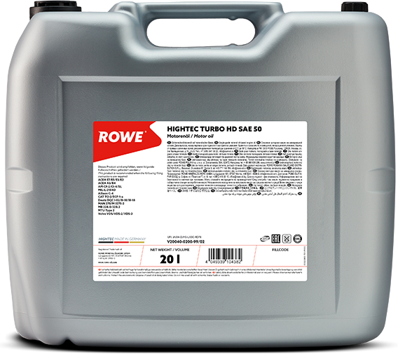 Rowe Hightec Turbo HD SAE 50, 20 lt