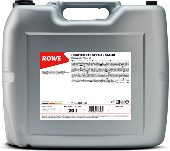 R20052-20 Minerale monograde motorolie voor benzine- en dieselmotoren met of zonder turbolading. Optimaal geschikt voor gebruik in grasmaaiermotoren volgens de specificaties van de fabrikant.