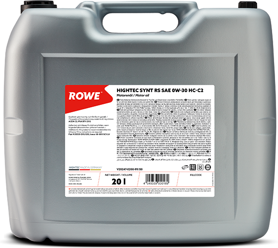 Rowe Hightec Synt RS SAE 0W-30 HC-C2, 20 lt