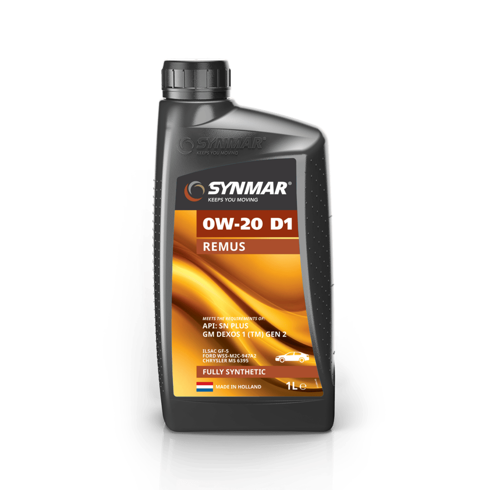 S100012-1 Synmar Remus 0W-20 D1 is een moderne, volsynthetische, brandstofbesparende motorolie.