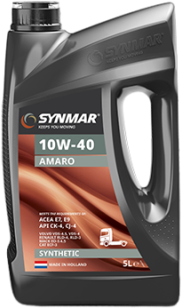 S200103-5 Synmar Amaro 10W-40 is gebaseerd op hoogwaardige “MID SAPS” additives in combinatie met speciaal geselecteerde basisoliën.