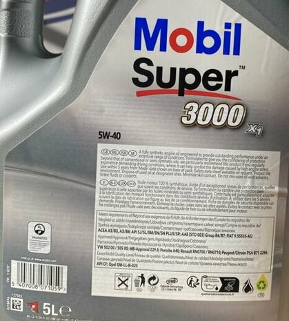 Mobil Super 3000 X1 5W-40 5L