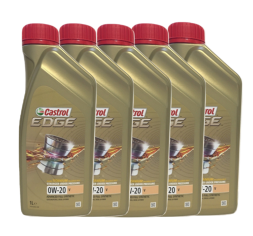 Castrol Edge&nbsp;Titanium 0W-20 V 5L Voordeelpak (5x1L)