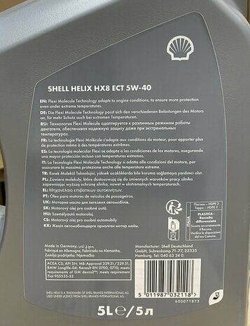 Shell Helix HX8 ECT 5W-40 5L