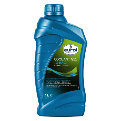 Eurol Coolant -36°C G11 koelvloeistof (kleur groen) 1L