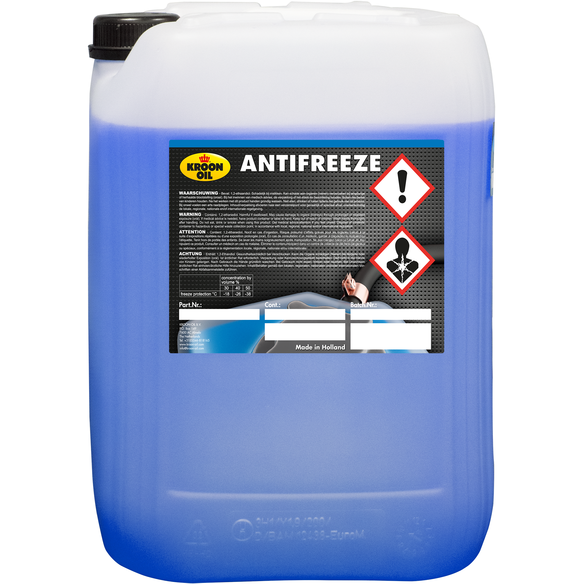 Kroon-Oil Antifreeze, 20 lt