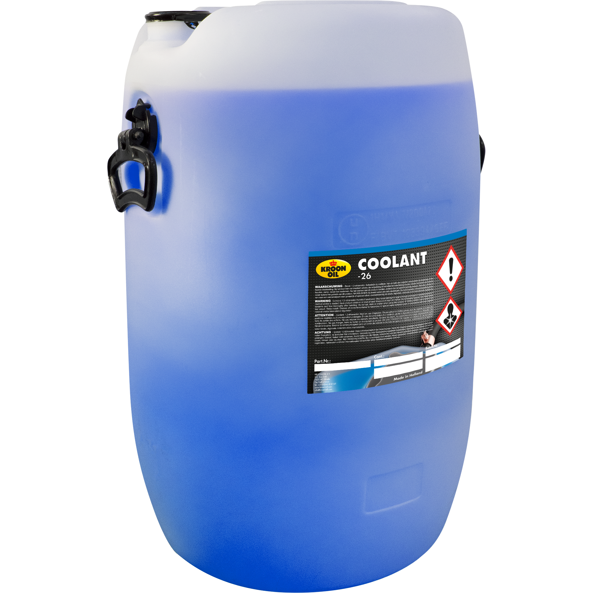 14103-60 Coolant -26 is een klassieke koelvloeistof, gebaseerd op mono-ethyleenglycol en onthard water.