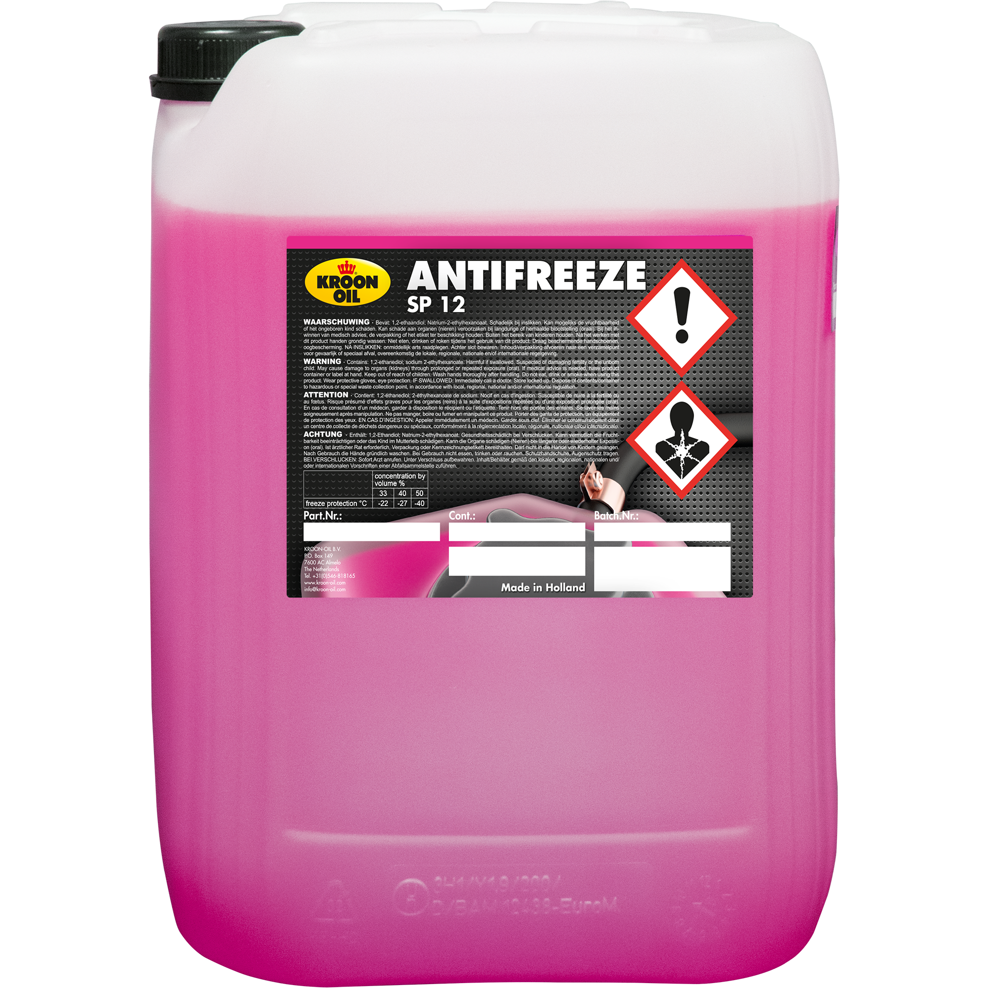 34679-20 Antifreeze SP 12 is een hoogwaardige, lilakleurige Long Life antivries.