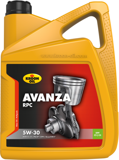37277-5 Avanza RPC 5W-30 is een moderne brandstofbesparende synthetische motorolie, ontwikkeld volgens de meest recente Mid-SAPS technieken voor het gebruik in auto's met roetfilters en/of katalysatoren.