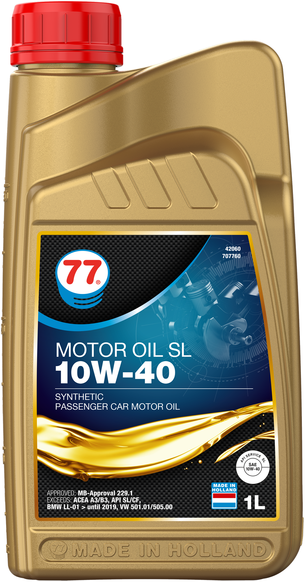 4206-1 Motor Oil SL 10W-40 is een universele high performance brandstofbesparende semi synthetische olie voor gebruik in benzine- en dieselmotoren van personenauto's en lichte bestelwagens met of zonder turbo.