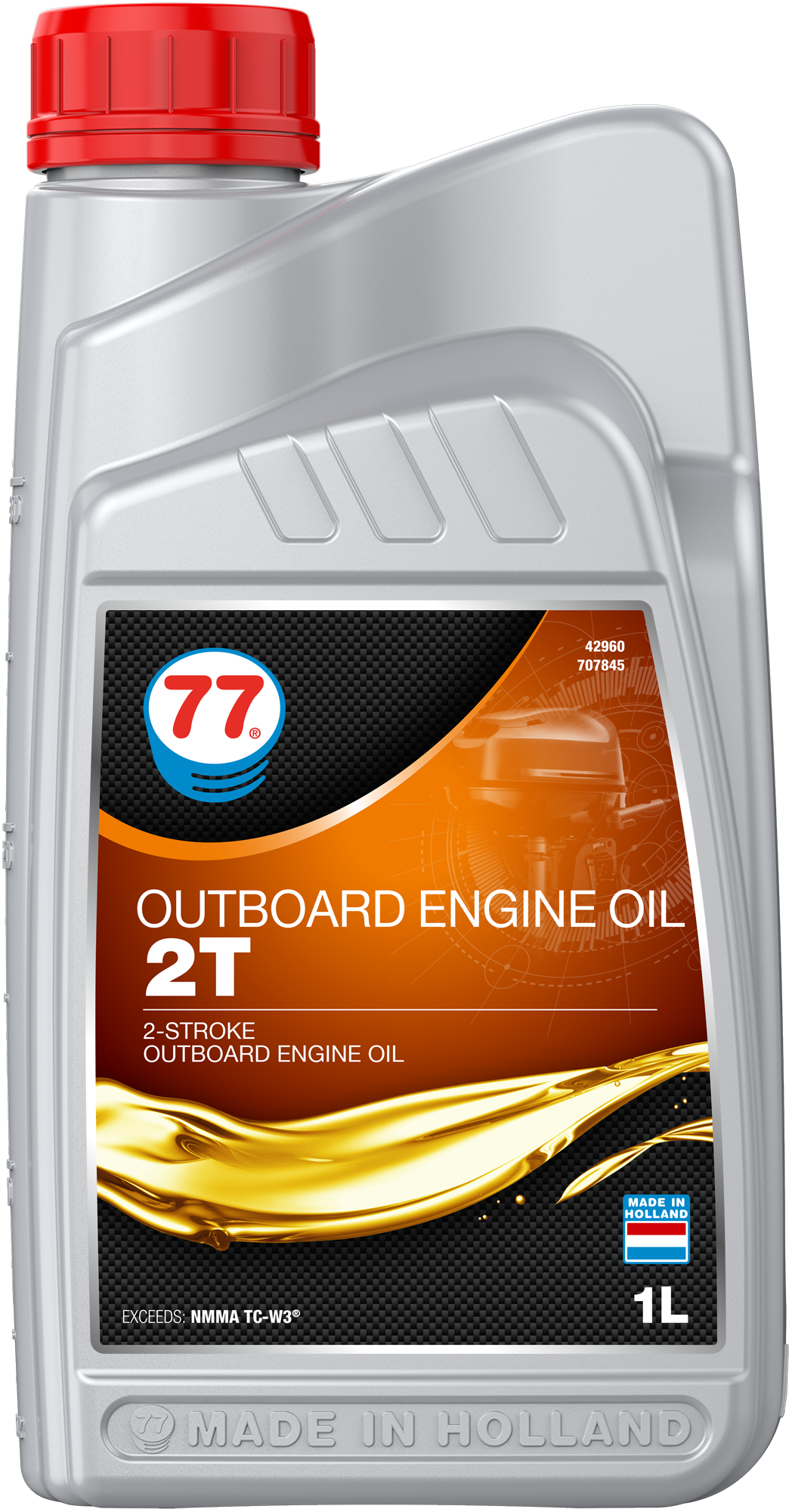 4296-1 Outboard Engine Oil 2T is een krachtige asloze 2-takt motorolie voor gebruik in moderne gekoelde buitenboordmotoren waar NMMA TC-W3 vereist is.