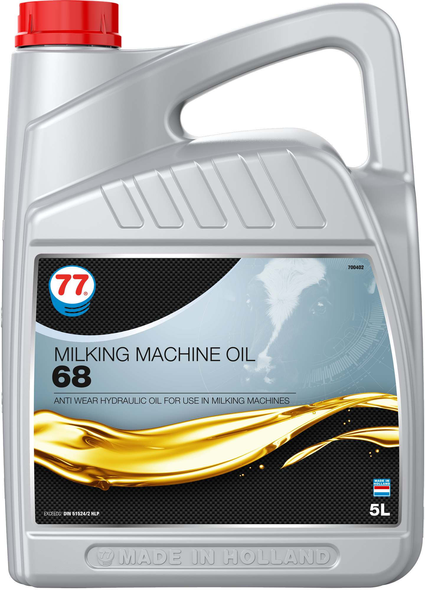 4340-5 Milking Machine Oil 68 is een hoogwaardige olie ontwikkeld voor gebruik in melkmachines en samengesteld uit speciaal geselecteerde zeer geraffineerde minerale oliën.