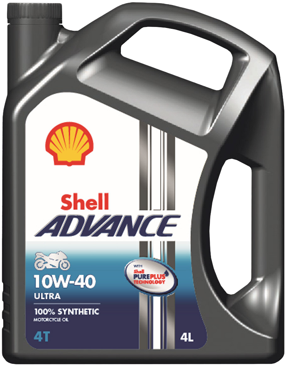 Shell Advance 4T Ultra 10W-40, 4 x 4 lt detail 2