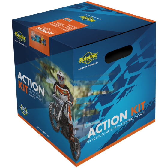 70010 Action Kit bevat alles wat je nodig hebt voor het reinigen en onderhouden van het complete schuimluchtfilter!