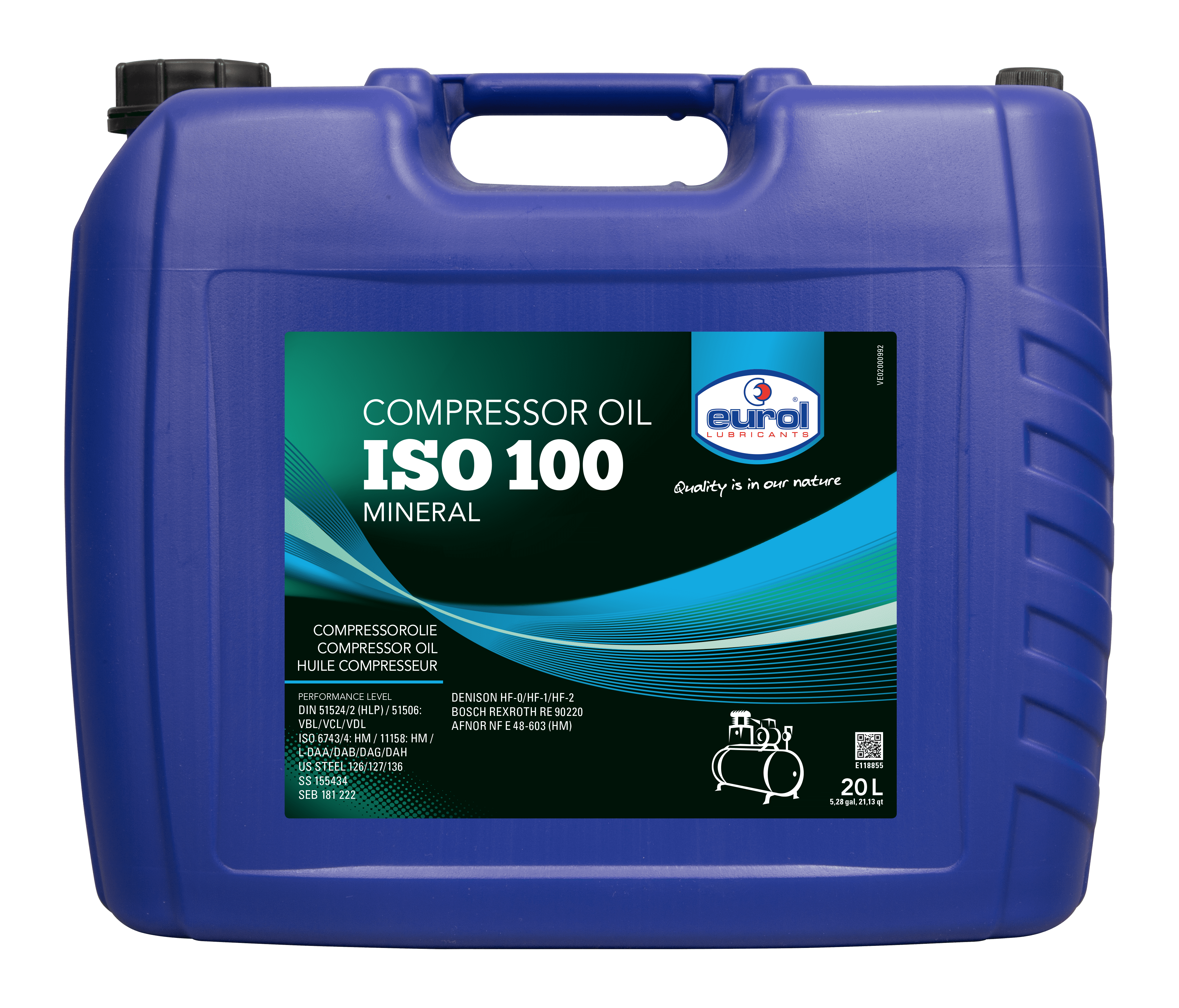 Eurol Compressor Oil ISO 100, 20 lt