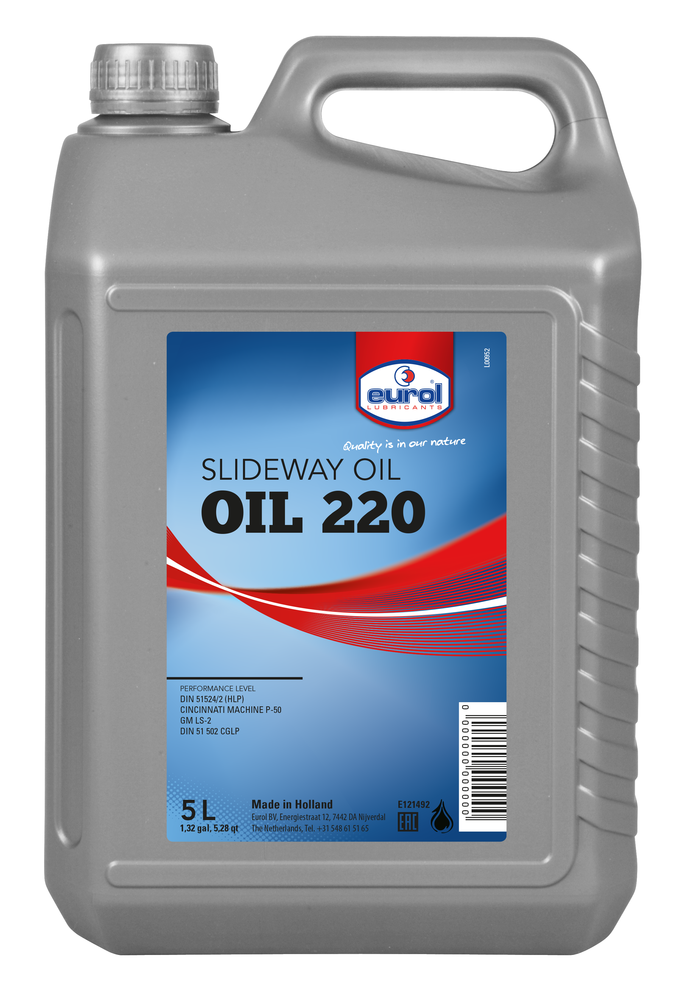E121492-5 Hoogwaardige olie voor het smeren van leibanen, kunststof en metaal.