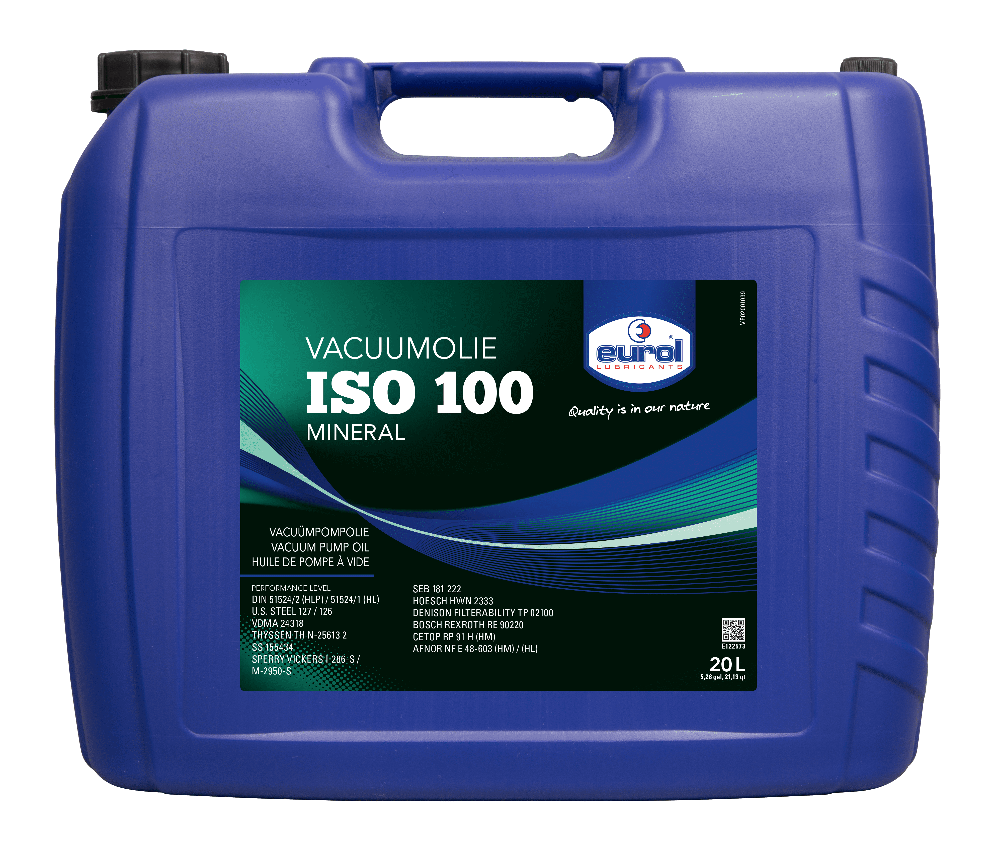 Eurol Vacuumolie ISO-VG 100, 20 lt