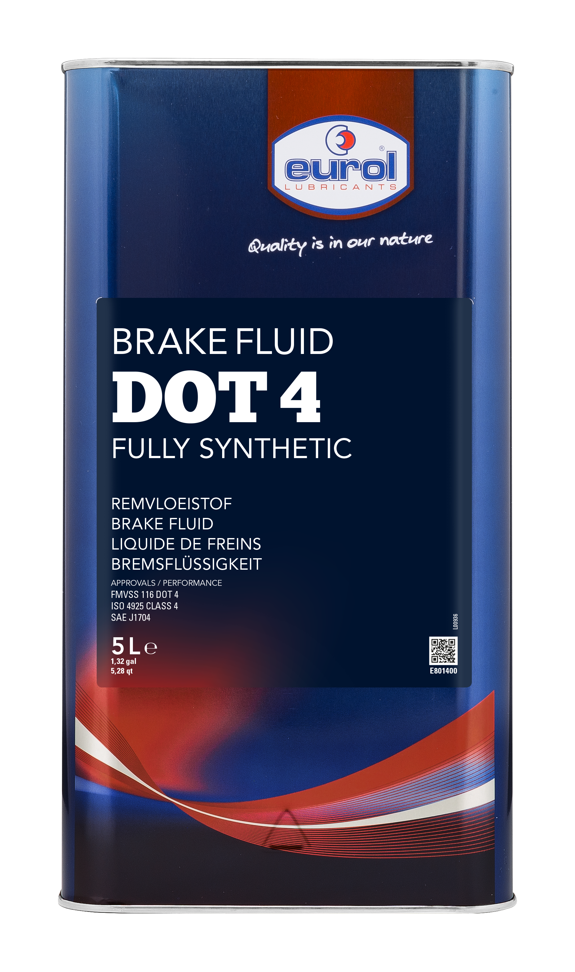 Eurol Brake Fluid DOT 4, 5 lt