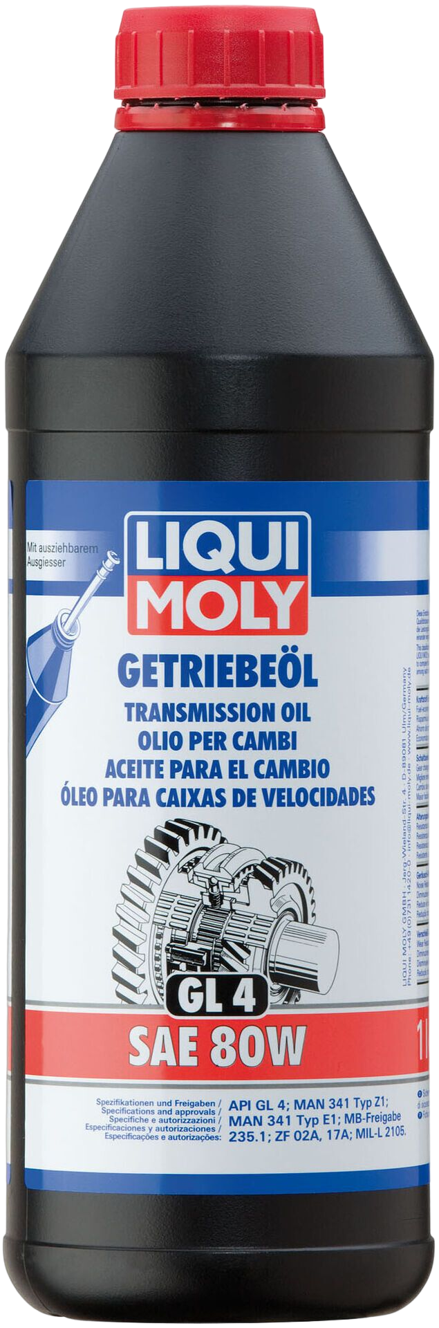 Liqui Moly Transmissieolie (GL4) SAE 80W, 6 x 1 lt detail 2