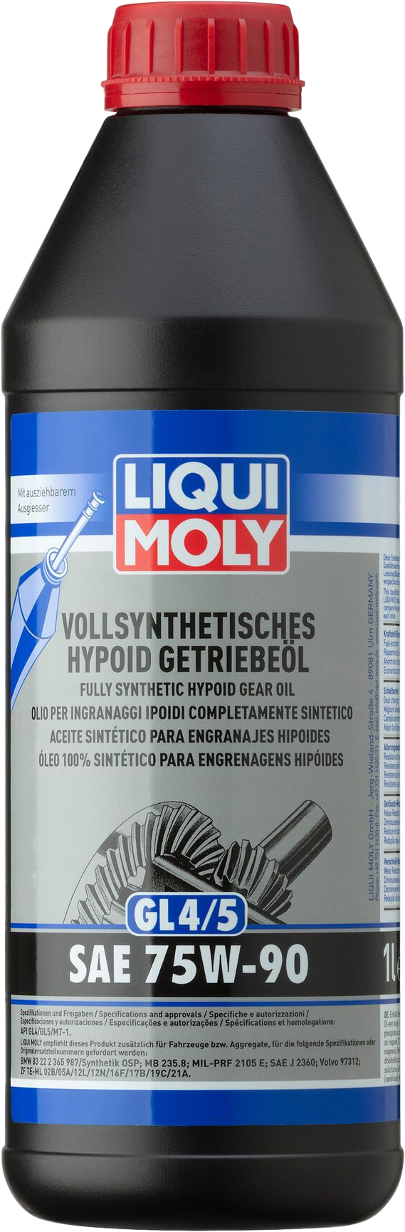 Liqui Moly Volsynthetische Hypoïdtransmissieolie (GL4/5) 75W-90, 6 x 1 lt detail 2