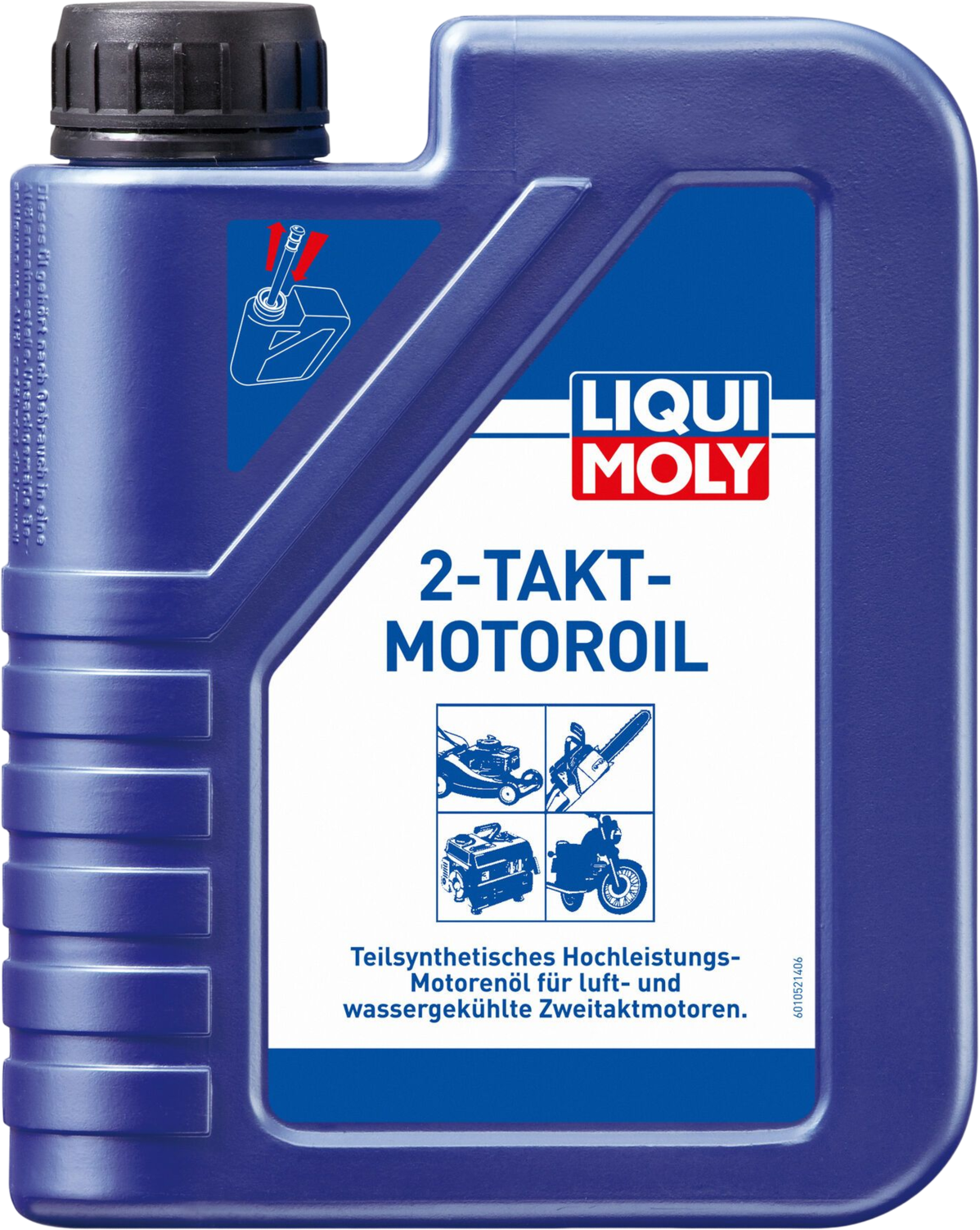 LM1052-1 Voor gescheiden en gemengde smering in motorfietsen, bromfietsen, grasmaaiers, motorzagen en noodstroomaggregaten.