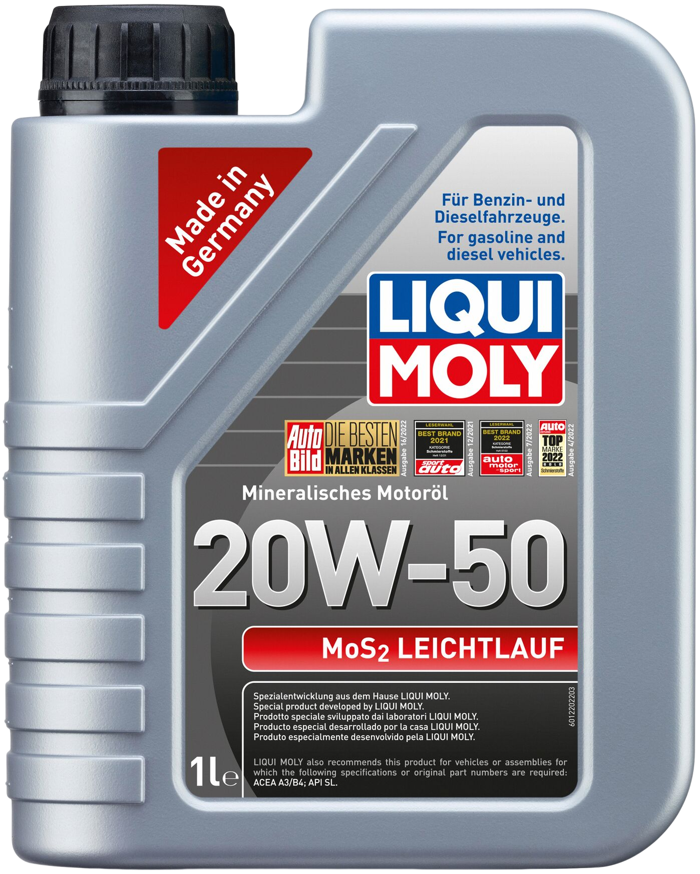 Liqui Moly MoS2 Leichtlauf 20W-50, 1 lt