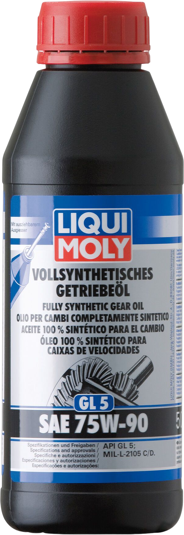 Liqui Moly Volsynthetische transmissieolie (GL5) SAE 75W-90, 500 ml