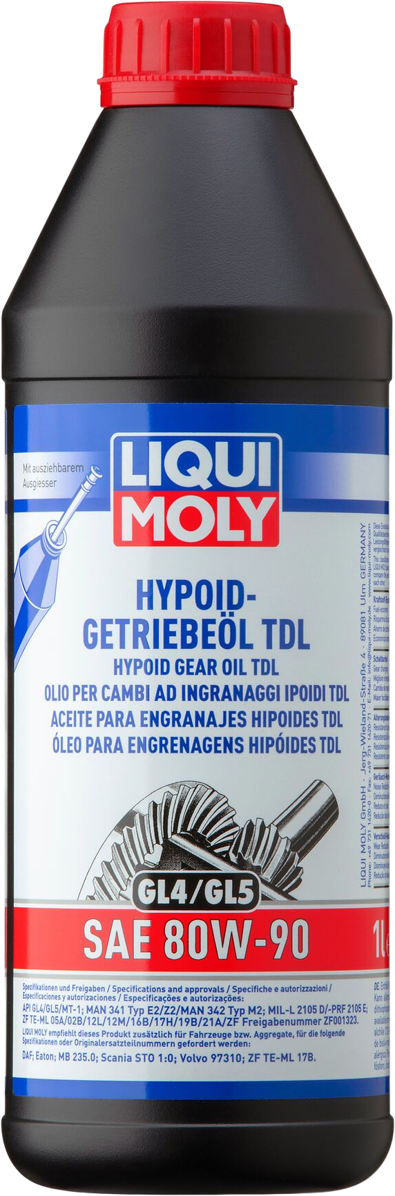 Liqui Moly Hypoïdtransmissieolie (GL4/5) TDL SAE 80W-90, 6 x 1 lt detail 2