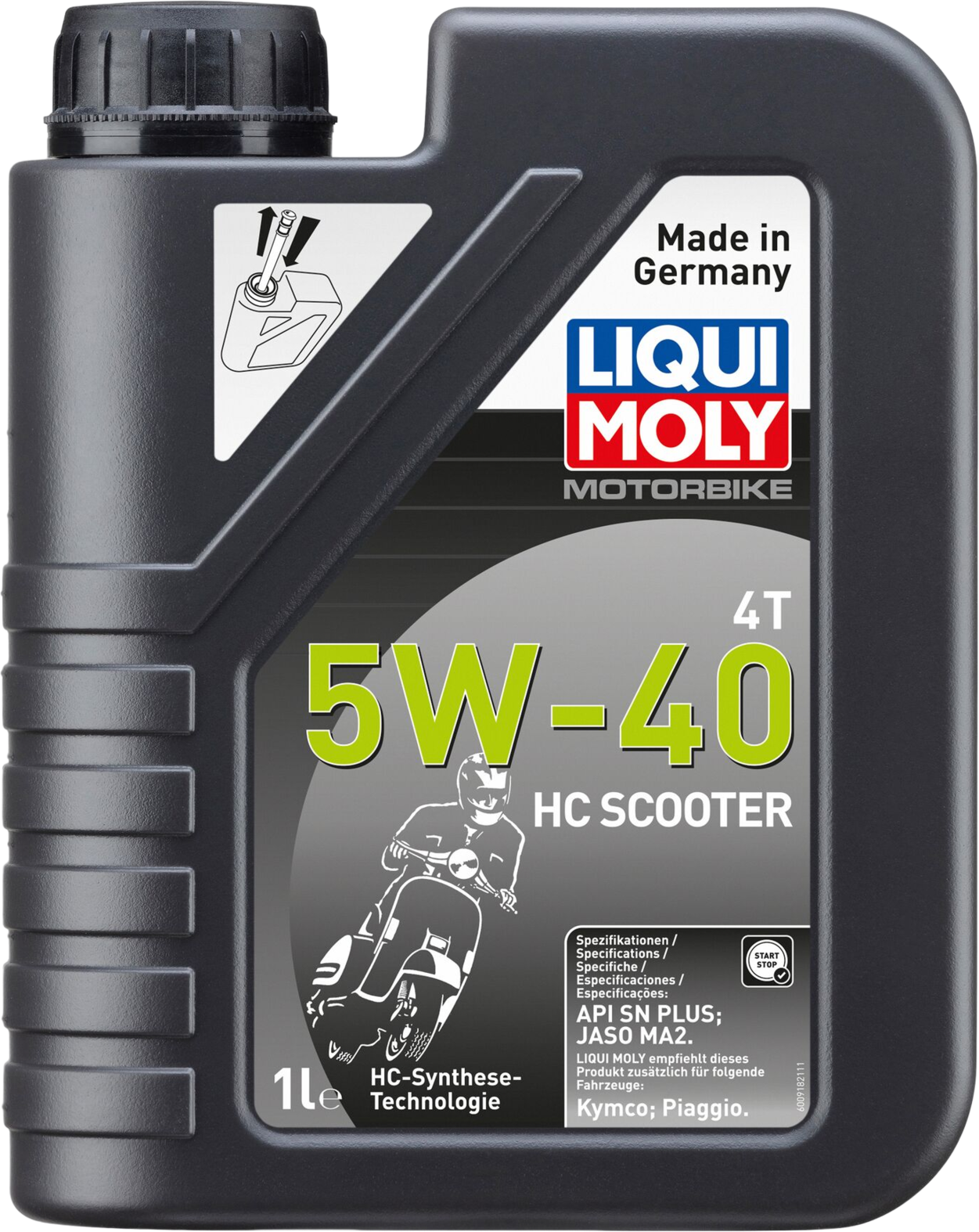 Liqui Moly Motorbike 4T 5W-40 HC Scooter, 6 x 1 lt detail 2
