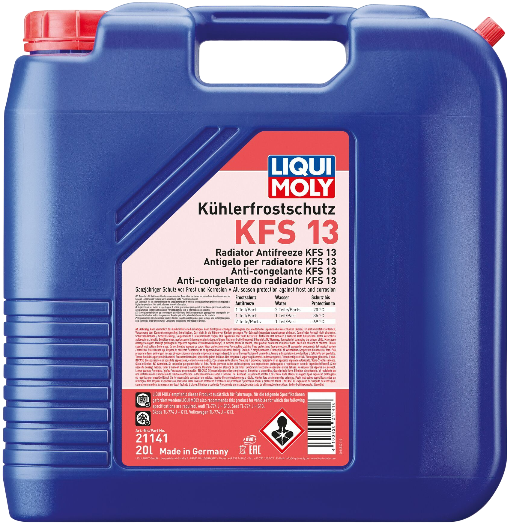 Liqui Moly Radiator antivries KFS 13, 20 lt