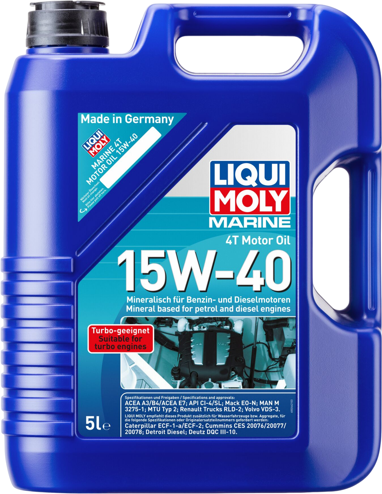Liqui Moly Marine 4T Motor Oil 15W-40, 4 x 5 lt detail 2