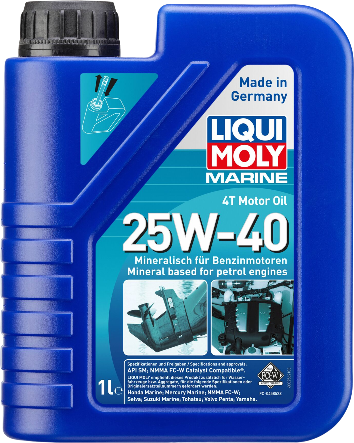 Liqui Moly Marine 4T Motor Oil 25W-40, 6 x 1 lt detail 2