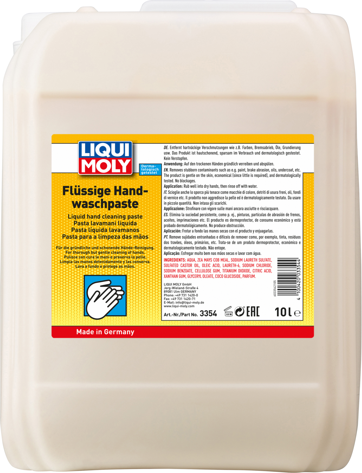 Liqui Moly Vloeibare handen-was-pasta, 10 lt