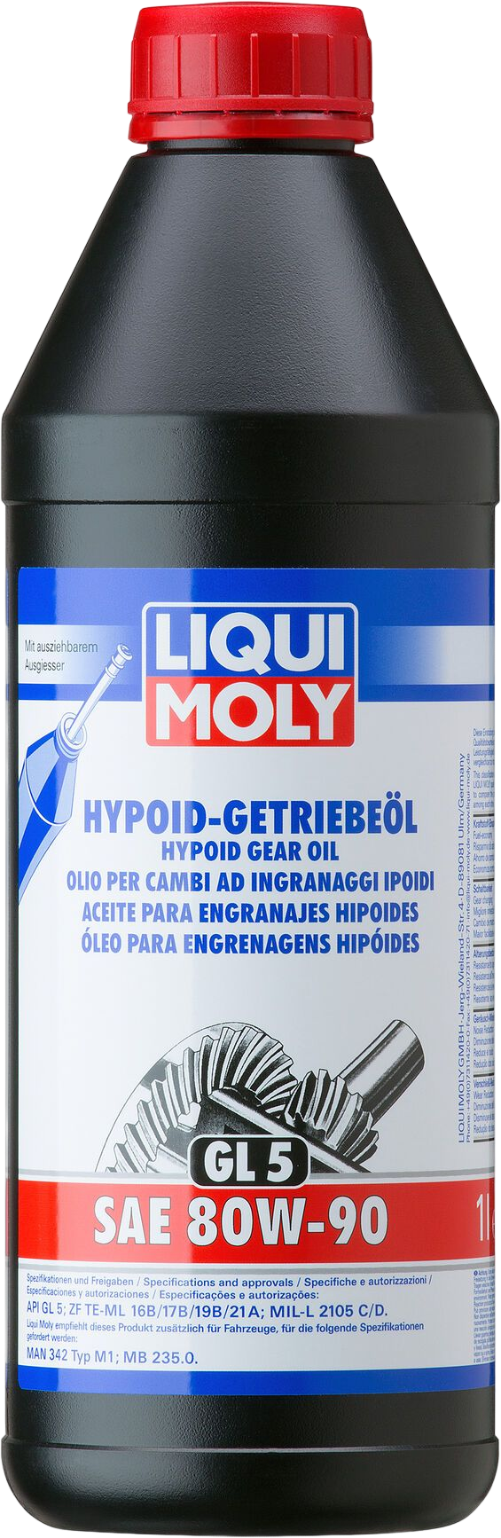 Liqui Moly Hypoïdtransmissieolie (GL5) SAE 80W-90, 6 x 1 lt detail 2