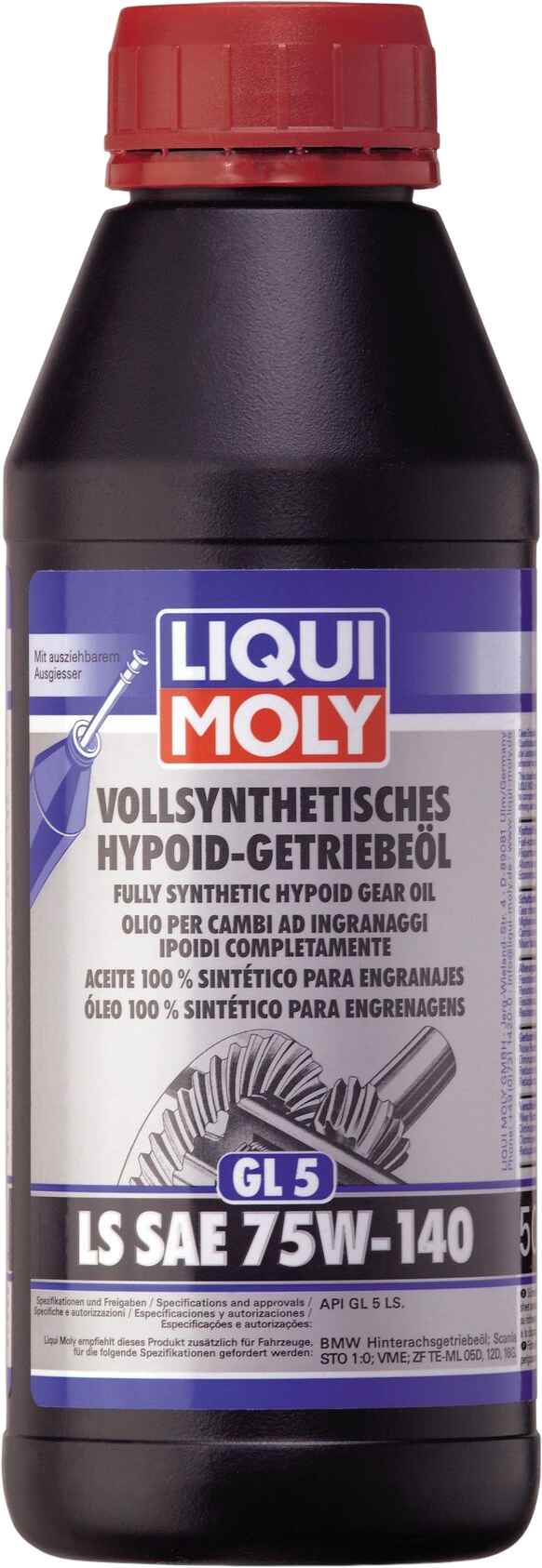 Liqui Moly Volsynthetische Hypoïdtransmissieolie (GL5) LS SAE 75W-140, 6 x 500 ml detail 2