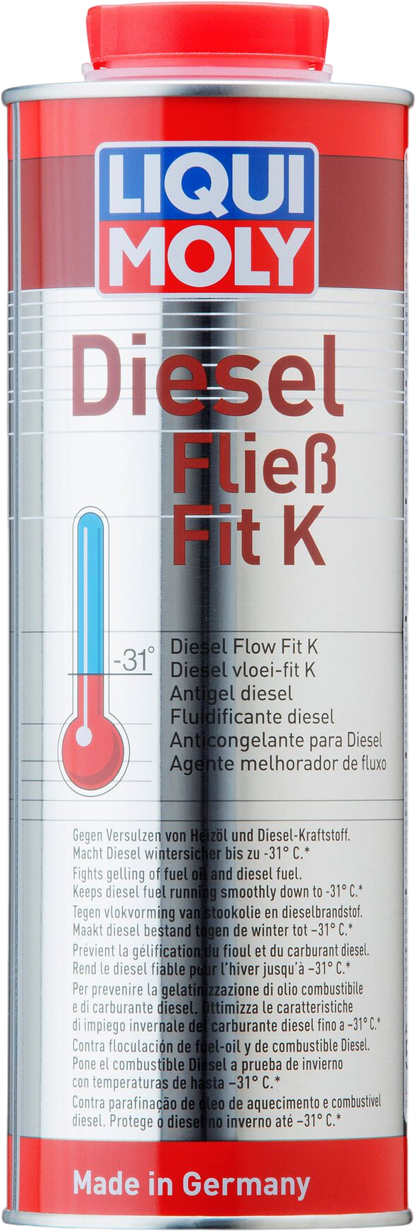 LM5131-1 Verhoogt de vervloeibaarheid en filterbaarheid van de dieselbrandstof. Bruikbaar tot -31 °C buitentemperatuur (afhankelijk van de dieselbrandstofkwaliteit).