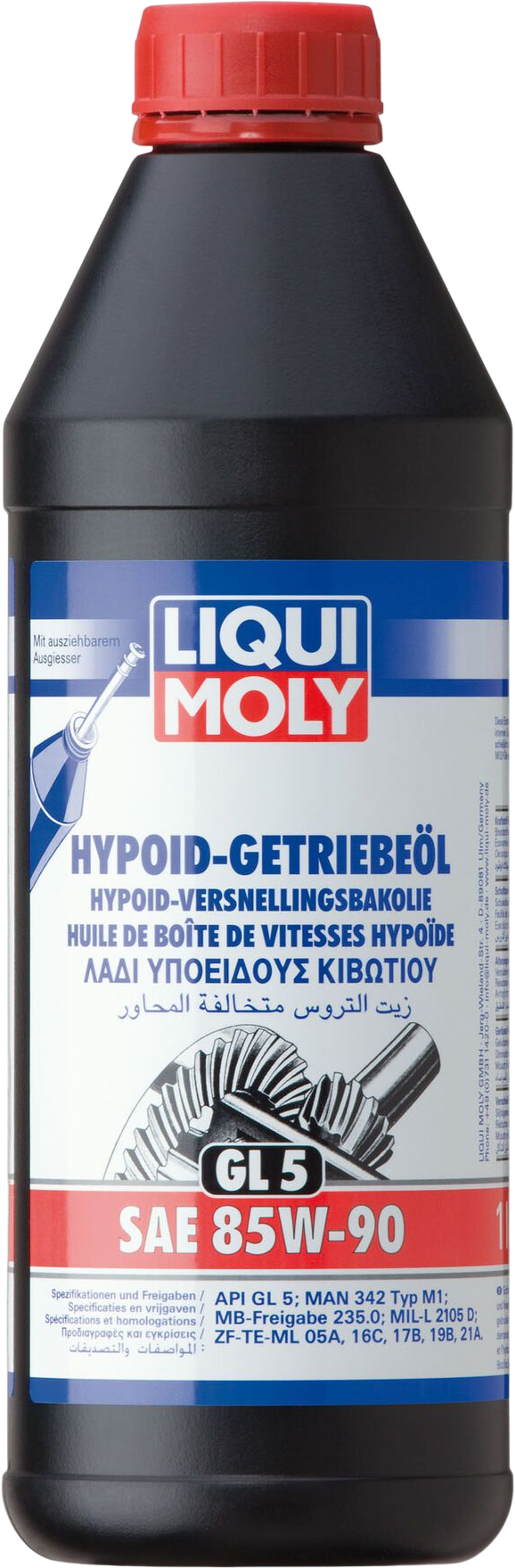 Liqui Moly Hypoïd-versnellingsbakolie (GL5) SAE 85W-90, 6 x 1 lt detail 2