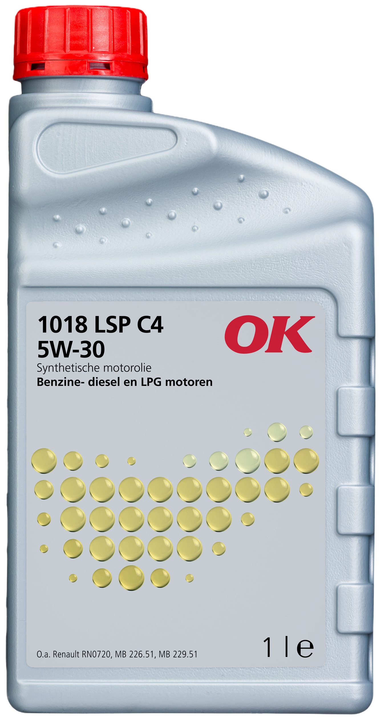 O2018-1 OK 1018 LSP C4 5W-30 is een brandstofbesparende, universele motorolie, ontwikkeld volgens de recentste technieken, gebaseerd op speciaal geselecteerde synthetische basisoliën.